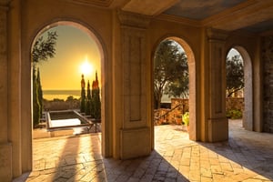 Italian Inspired Bella Collina Clubhouse Atrium