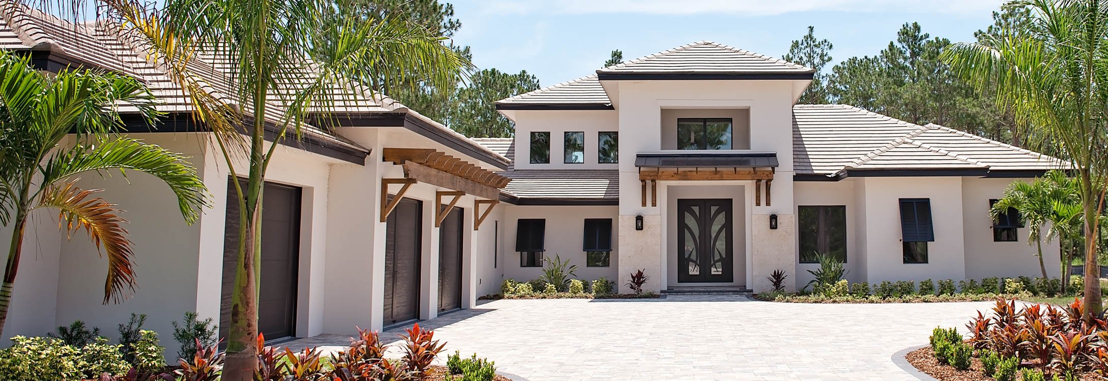 J Drewes Construction Luxury Home Front View Landscaping