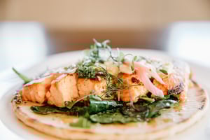 Mediterranean Salmon Wrap